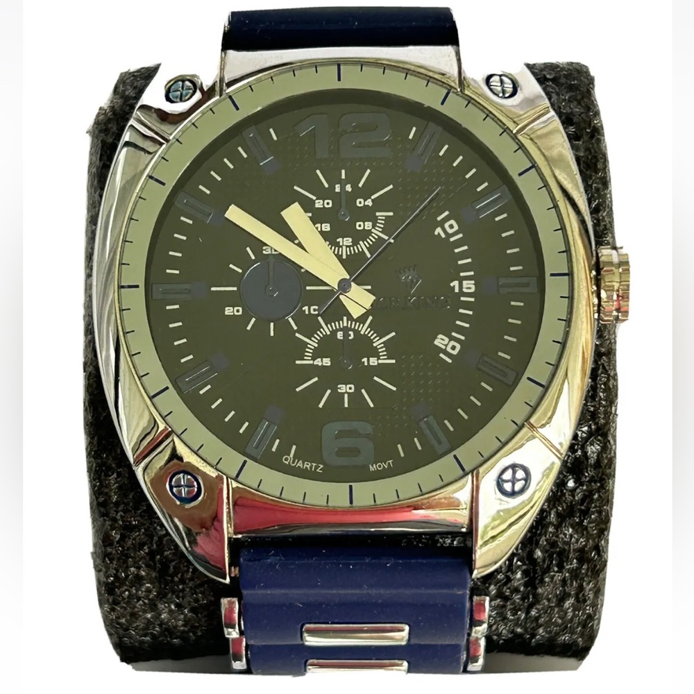 Ice King Men’s Wristwatch Purple Rubber Band Sport Quartz Big Face Watch Hip Hop